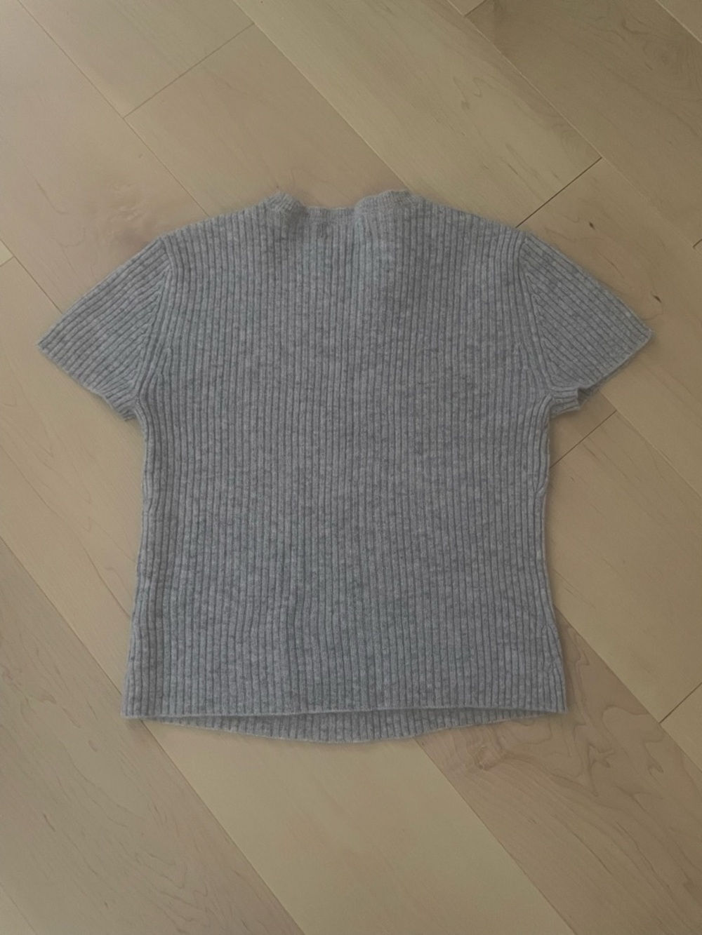 House of Harlow 1960 Ribbed Short Sleeve Crewneck Cashmere Sweater XS - Picture 2 of 2